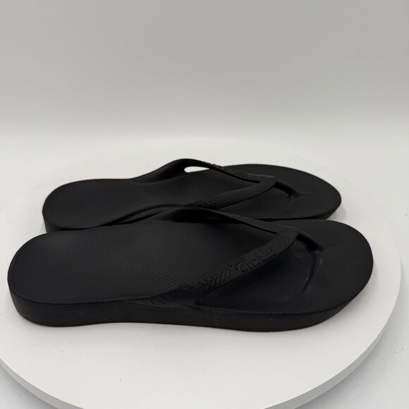 Archies Flip Flops Shoes Womens Size 7 Black Orthotic High Arch Support Sandals - Picture 2 of 8